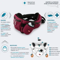 Sac ceinture chien Bivouak bleue - Zolux