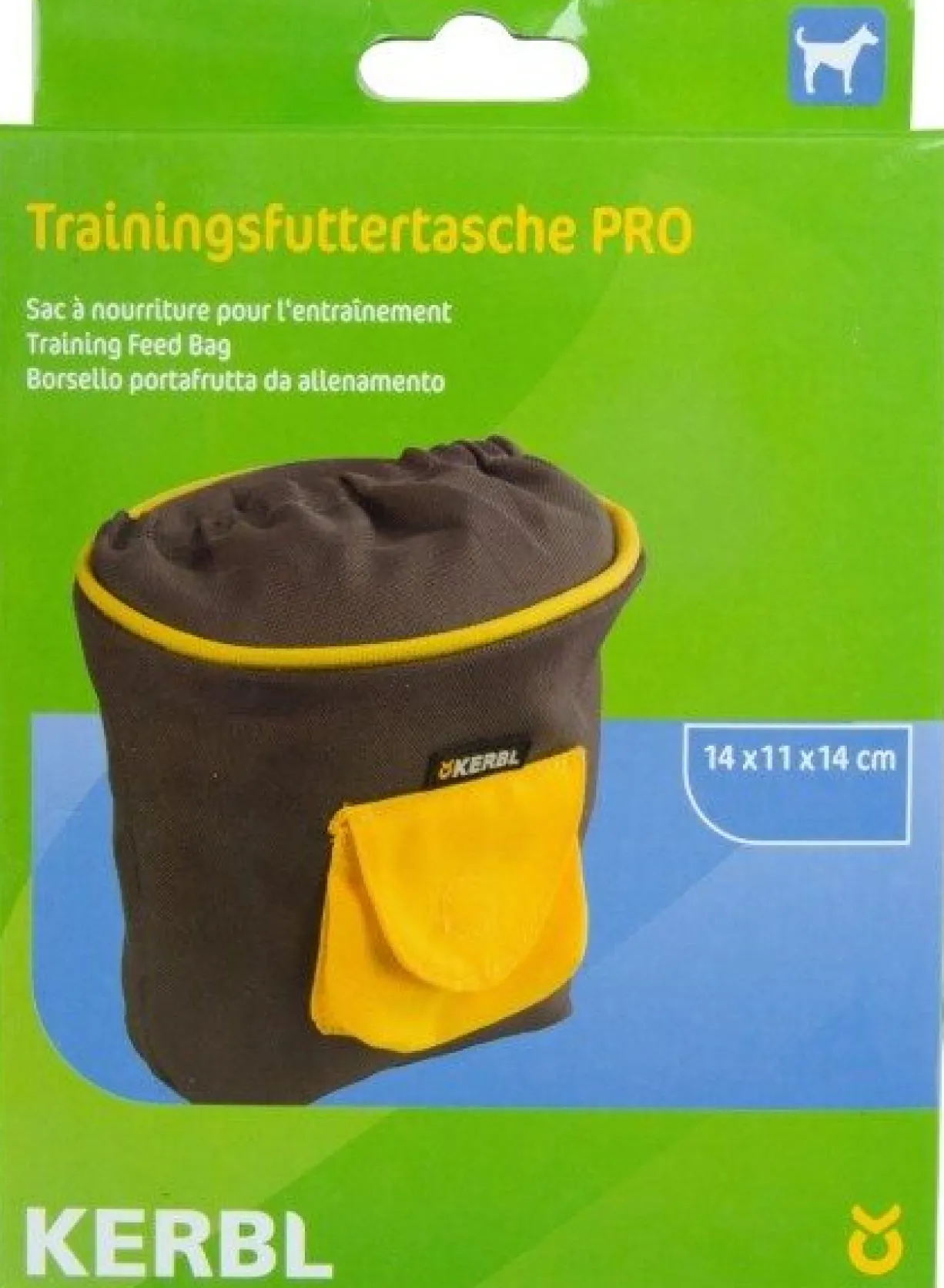 Sac à récompenses Pro gris/jaune 500ml - Kerbl