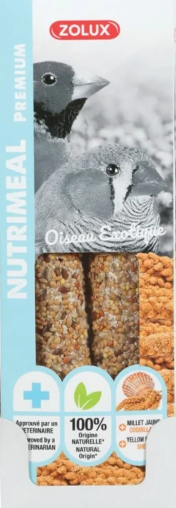 Stick pour oiseaux exotiques Nutrimeal millet jaune 110g par 2 - Zolux