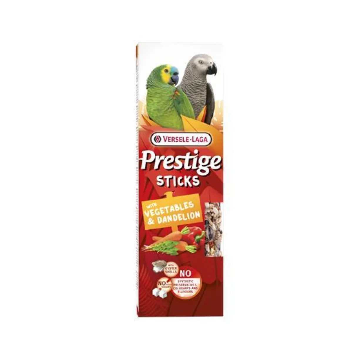 Sticks pour perroquets légumes et pissenlit Prestige Sticks 140g par 2 - Versele Laga