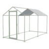 Structure Volière poule - Enclos lapin et chat - 8m² 4x2x2,25m - Ø32mm Acier Galvanisé - sans grillage