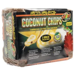 Substrat reptile et amphibien briques Coconut Chips 500g par 3 - ZooMed