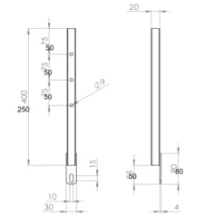 Support de toiture pour chenil chien sur mesure en métal 20 x 20 mm - KeniLux