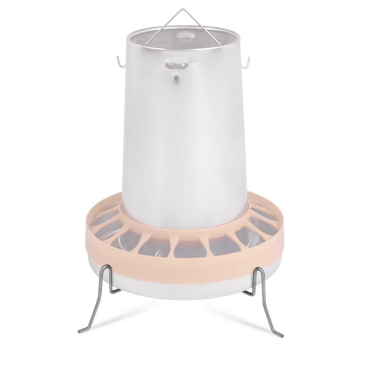 Support métallique pour mangeoire galvanisée poule 5kg et 10kg - Gaun