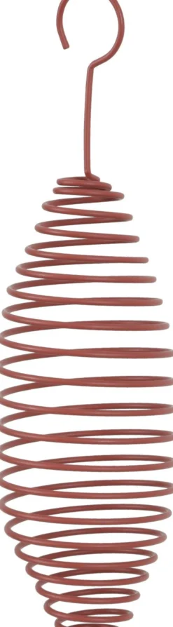 Support pour boules de graisse oiseaux du jardin spirale 30 cm rouge terracotta - Zolux
