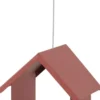 Support pour graines oiseaux du jardin cabane métal 19 cm rouge terracotta - Zolux