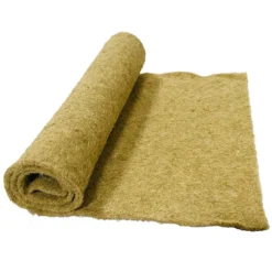 Tapis de litière poule et oiseaux en fibre de chanvre roulé 110x50cm - Octave Bauchant