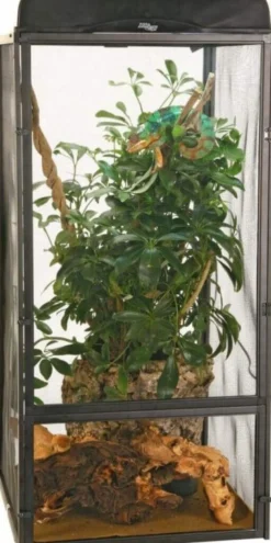 Terrarium reptile arboricole Reptibreeze XL 61x61x122 aluminium noir - Zoo Med