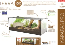 Terrarium tortue Karapas Terra 100 Pro noir - Zolux
