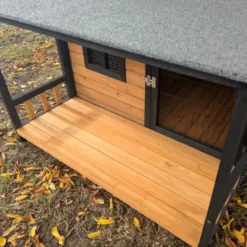 Terrasse et auvent pour niche Malinois taille XL