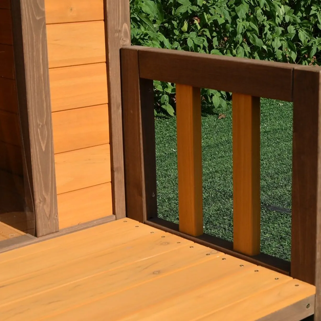 Terrasse pour niche chien bois universelle XL
