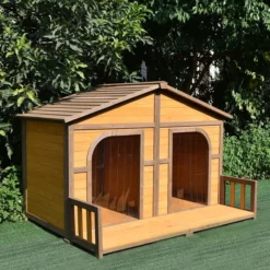 Terrasse pour niche chien bois universelle M