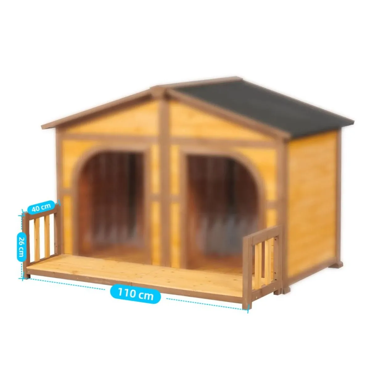 Terrasse pour niche chien bois universelle M