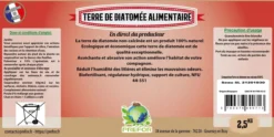 Terre de diatomee blanche non-calcinée alimentaire seau 2,5kg