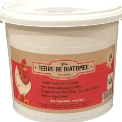 Terre de diatomée grise non-calcinée non-alimentaire poule seau 3kg - Prefor