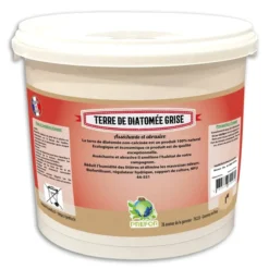 Terre de diatomée grise non-calcinée non-alimentaire poule seau 1kg - Prefor