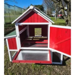 Tiroir à déjections poulailler Deluxe jusqu’à 12 poules rouge