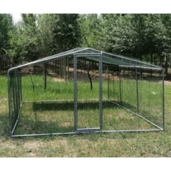 Volière poule - Enclos lapin et chat - 18m² 6x3x2,25m - Ø38mm Acier Galvanisé