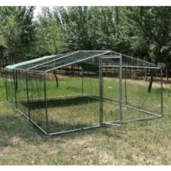 Volière poule - Enclos lapin et chat - 18m² 6x3x2,25m - Ø38mm Acier Galvanisé