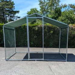 Volière poule - Enclos lapin et chat - 6m² 2x3x2,25m - Ø38mm Acier Galvanisé avec bâche